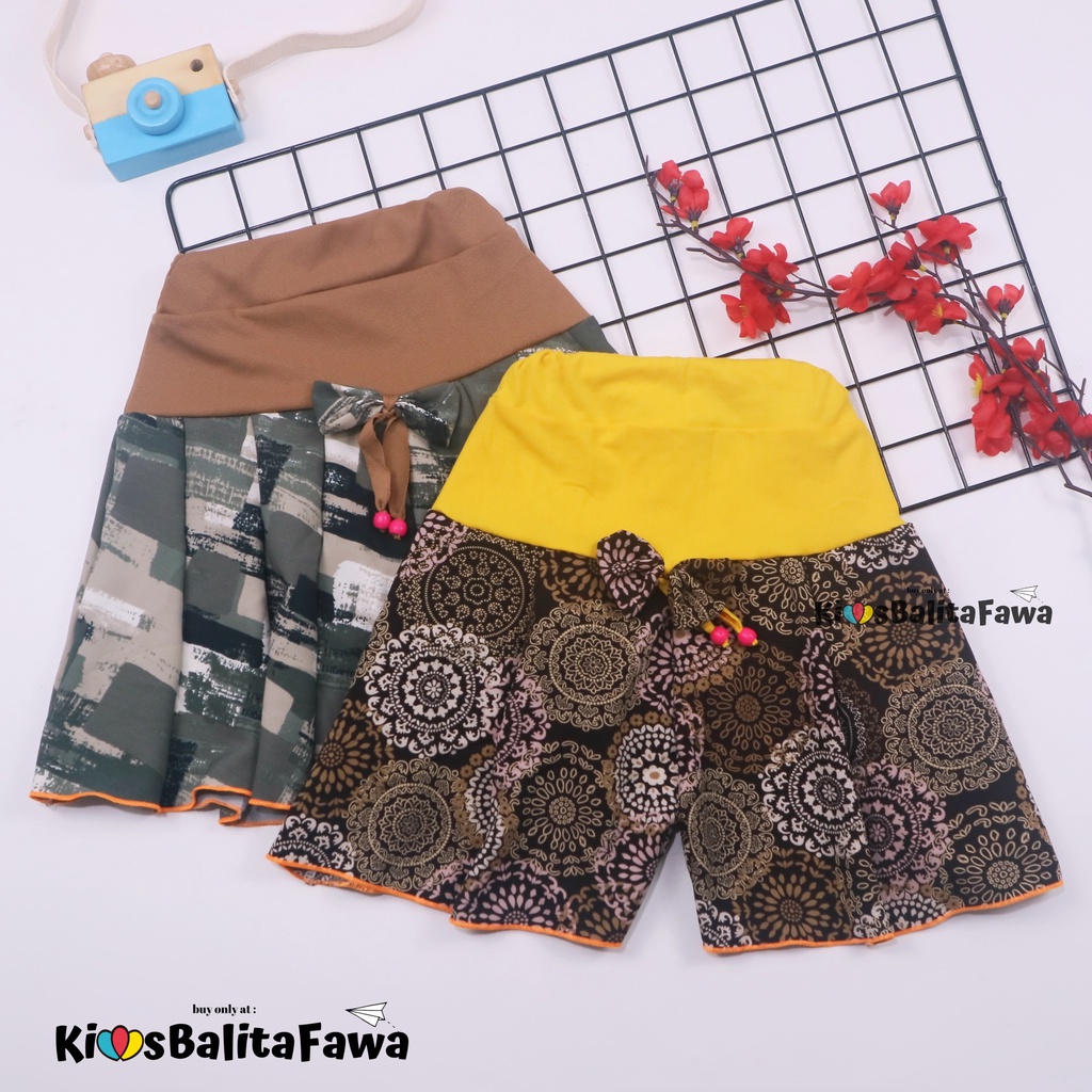 (BATIK) Rok Celana Motif uk 1-10 Tahun / Bawahan Model Rok Celana Anak Perempuan Harian Bahan Adem