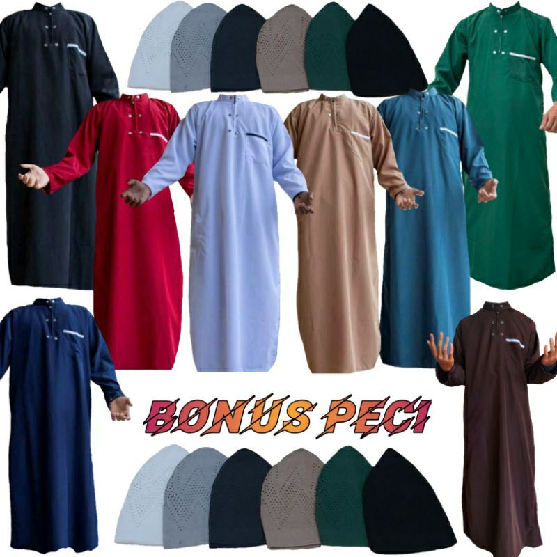 FATWA - Jubah Pria Al Harbi Ori / Jubah Pria Remaja Dewasa / Gamis Pria