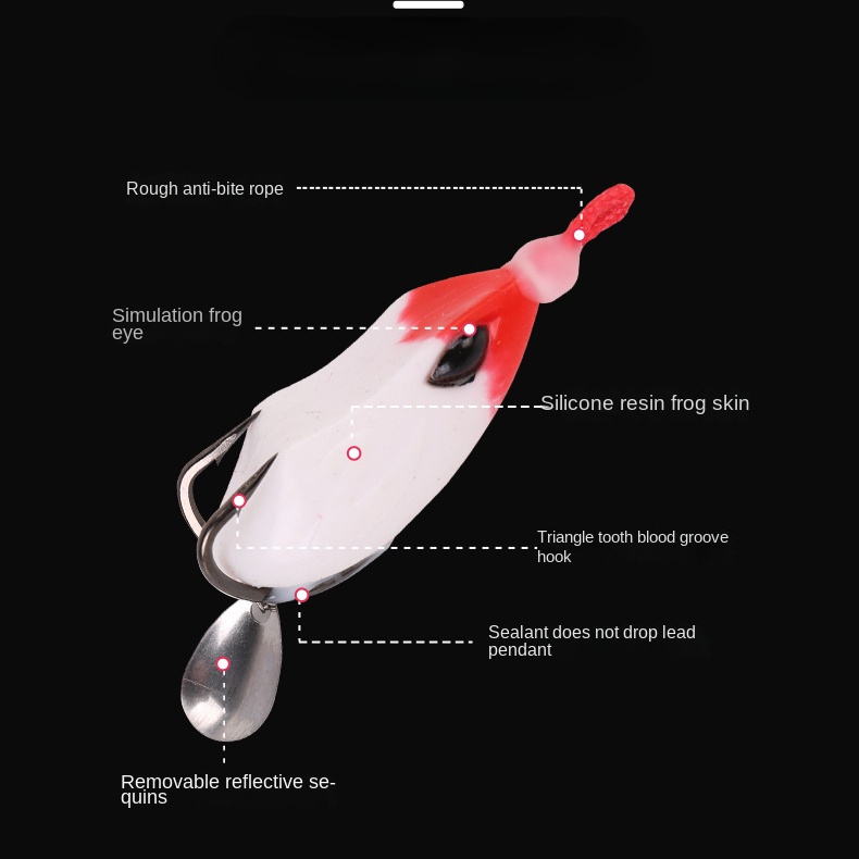 Umpan Pancing Soft Frog 4.5 cm 8g Katak Casting Soft Frog Lure Floating Bait 3D Eyes soft frog killer Top Water Fishing Lure With Sequins Umpan Ikan alat mancing