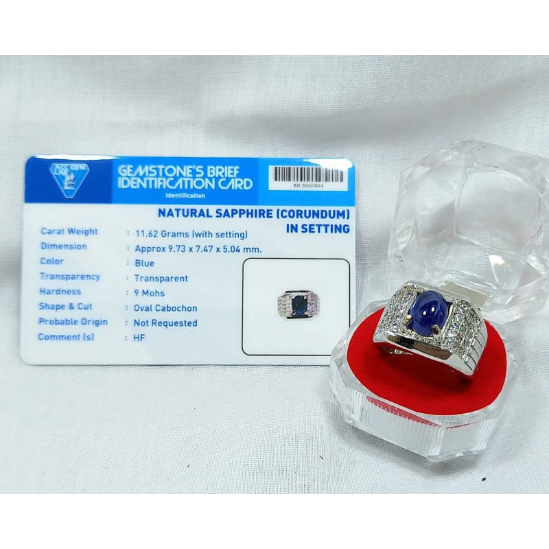 BATU BLUE SAFIR ASLI NATURAL BERSERTIFIKAT