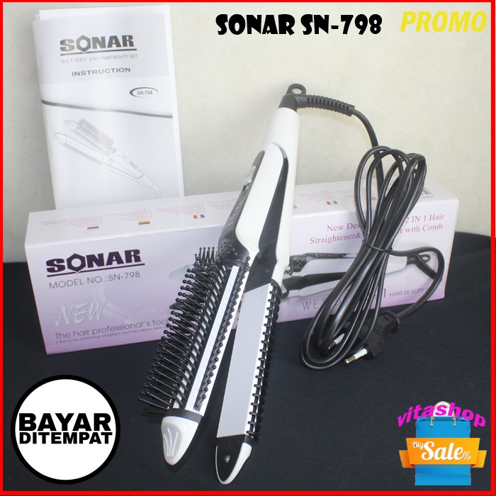 Catokan Rambut Sonar SN 798 Catok Curly dan Lurus