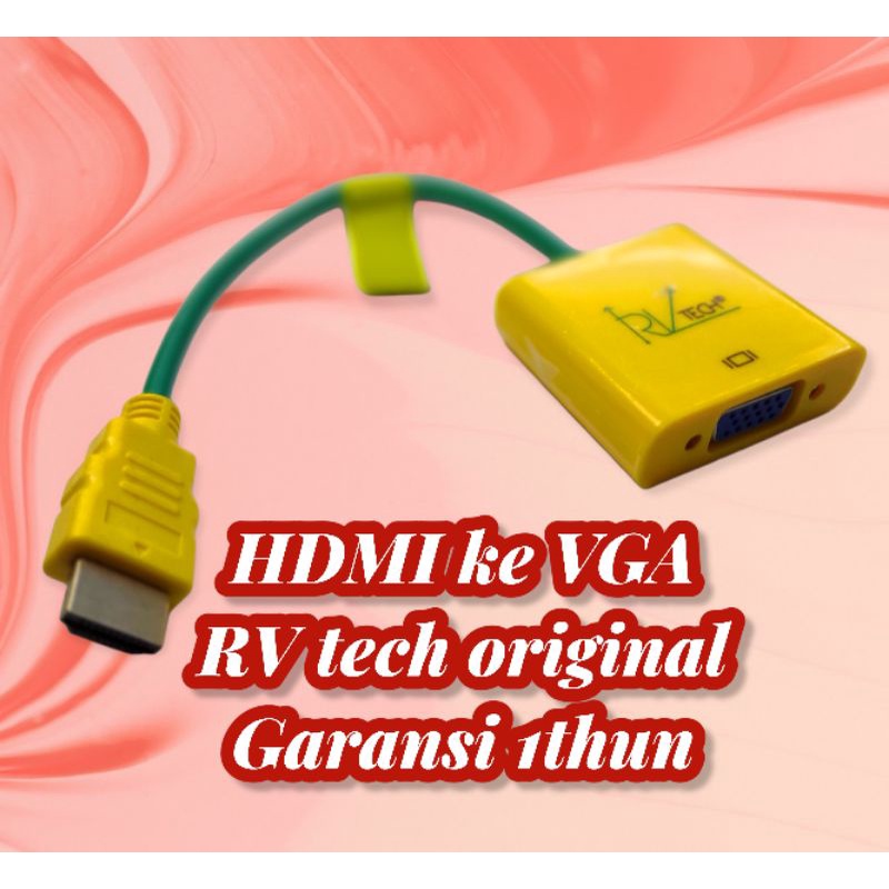 HDMI to VGA converter RV tech original garansi resmi 1tahun