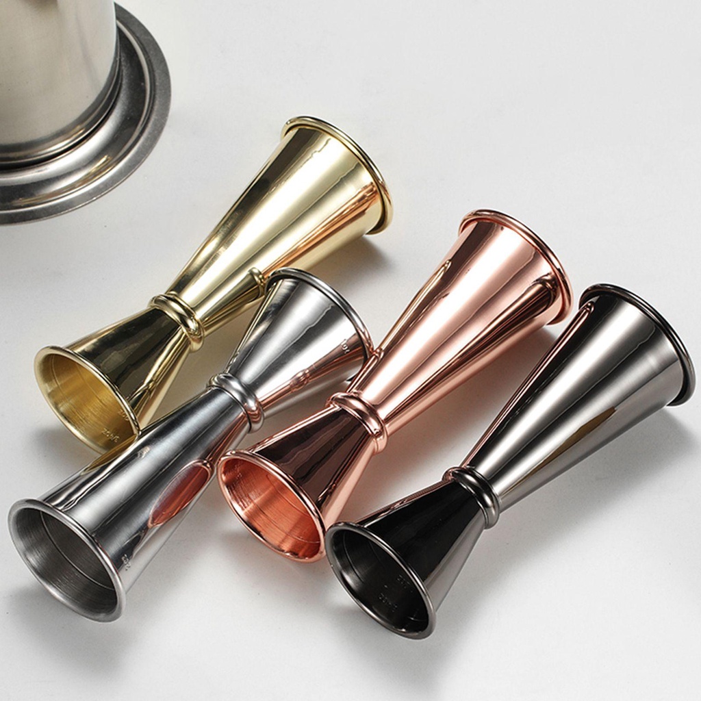 Solighter 1oz 1.5oz Double Cocktail Jigger Desain Ganda Baru Measure Cup Stainless Steel