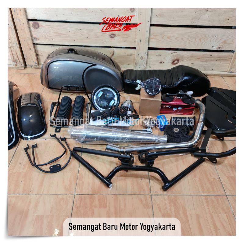 PAKET CAFERACER FULLSET LENGKAP UNTUK SCORPIO THUNDER TIGER BYSON