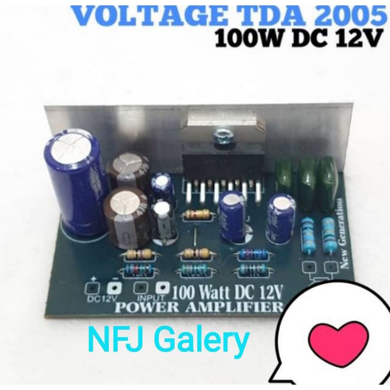 Kit power amplifier subwoofer Kit Power Amplifier DC 100W 100 watt TDA 2005 12 Volt