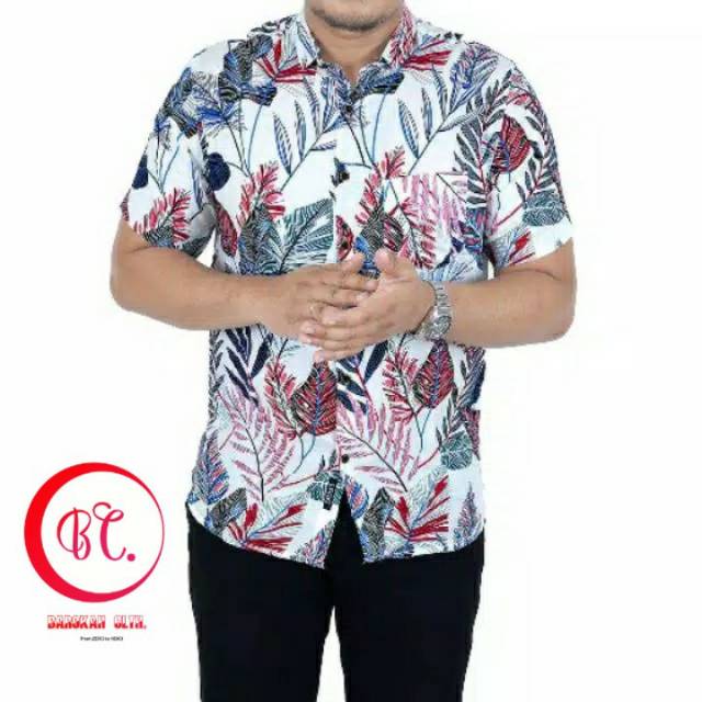 Kemeja / kemeja printing pria / printing / baju / baju pria kemeja kasual / hem pantai / hem