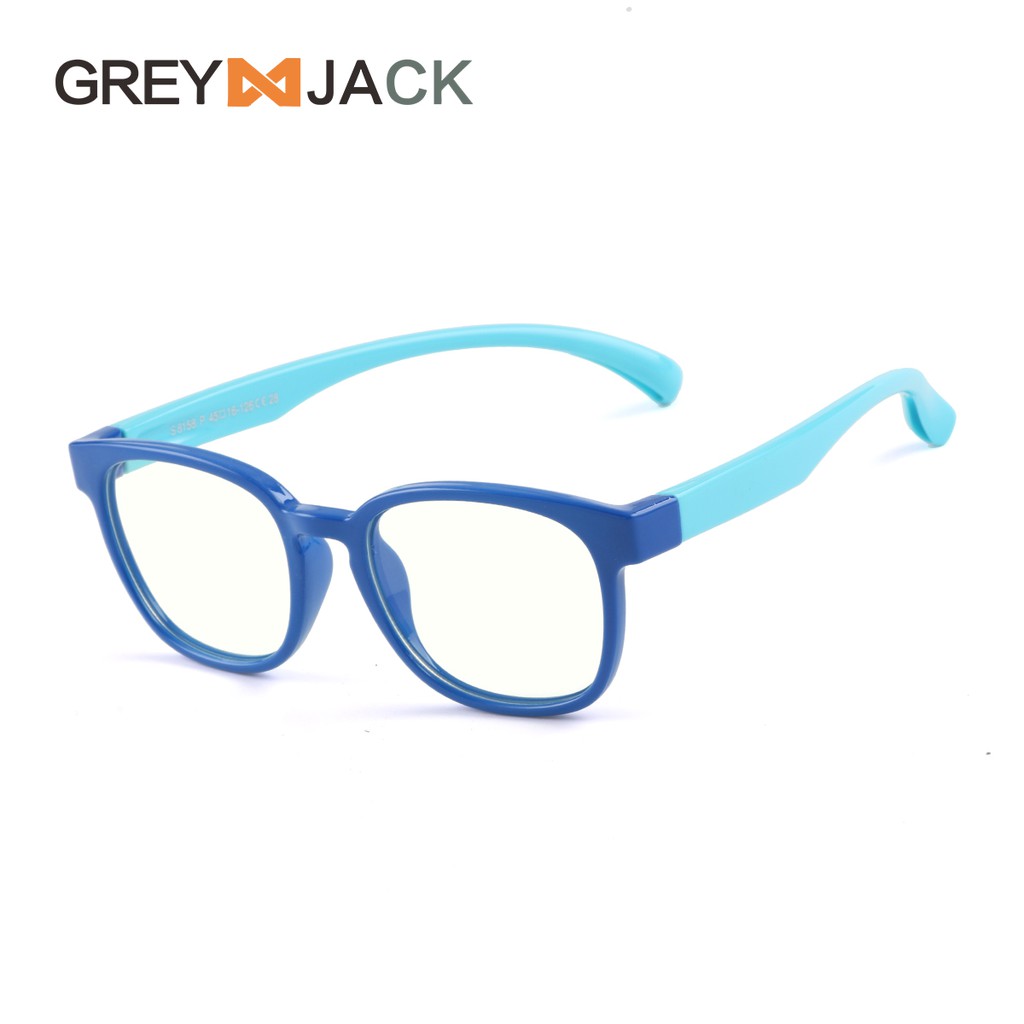 Grey Jack/Kacamata ANAK anti radiasi blueray komputer HP TV TR90/ FA8158-C28biru muda