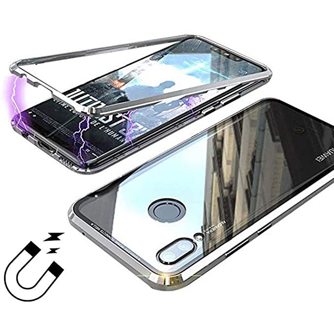 Huawei Nova 3i Nova3i Magnetic Case Metal Glass Back Cover 2 in 1 Casing