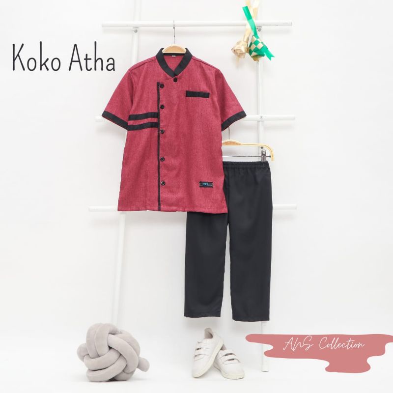 Koko Atha ANS Collection Katun Madinah &amp; Katun Toyobo ||Usia 3-12 Tahun