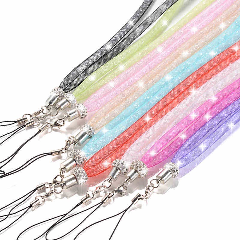 Gantungan Hp Diamond Lucu Rainbow swarovsky lanyard