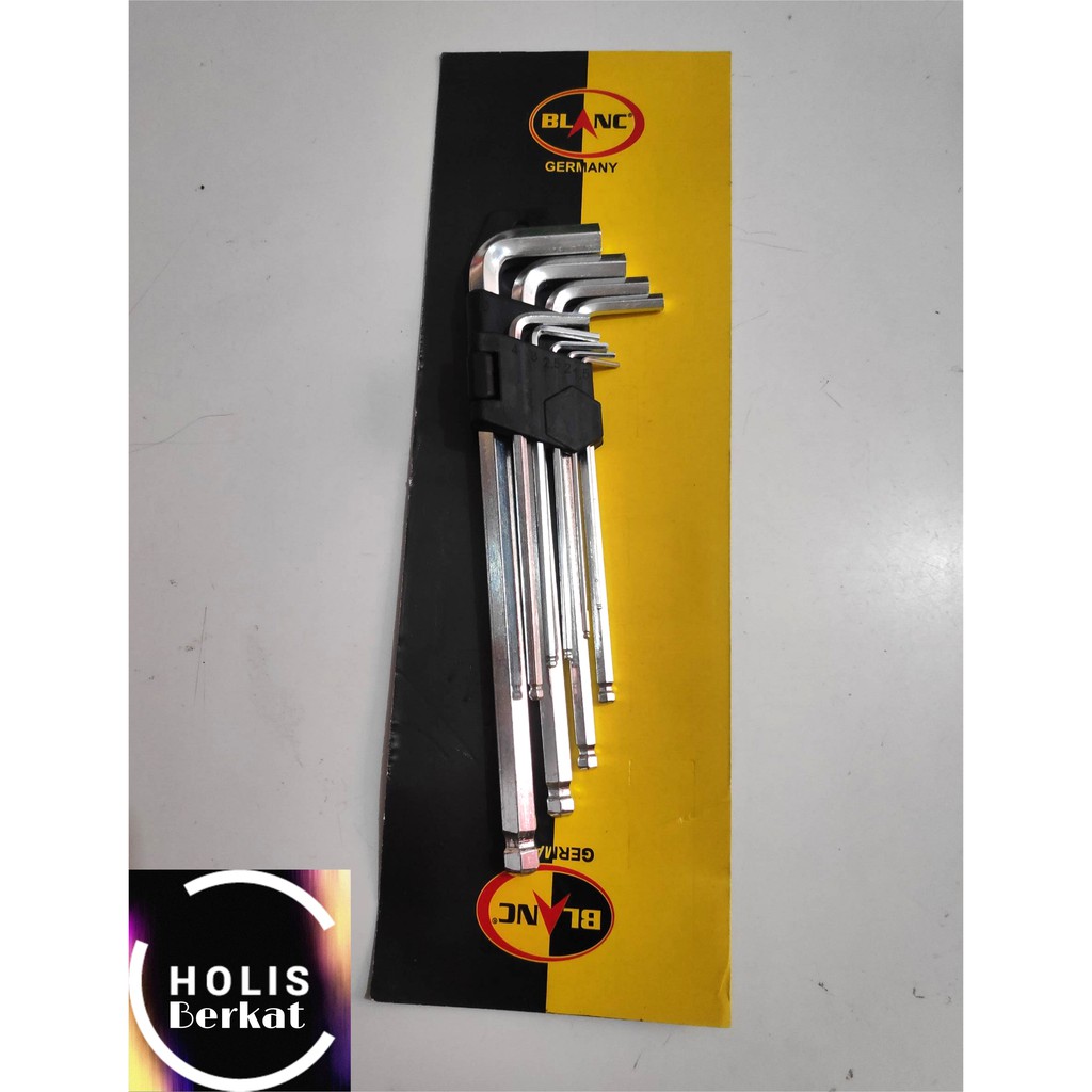 Kunci L Long Ballpoint Set 9pcs