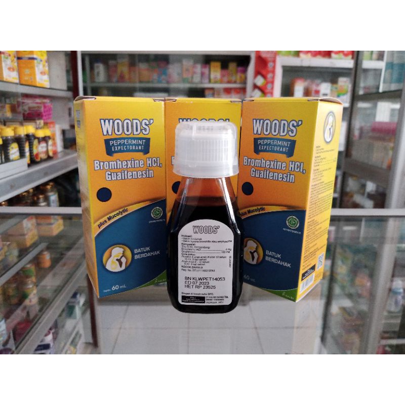 Woods Sirup Peppermint Expectorant | Obat Batuk Berdahak 60ml - ED 01/2025