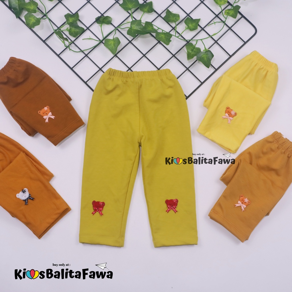 Legging Boneka uk Bayi - 4 Tahun / Pants Panjang Anak Perempuan Bahan Kaos Premium Tebal Leging Lejing Laging Polos babycinnamon