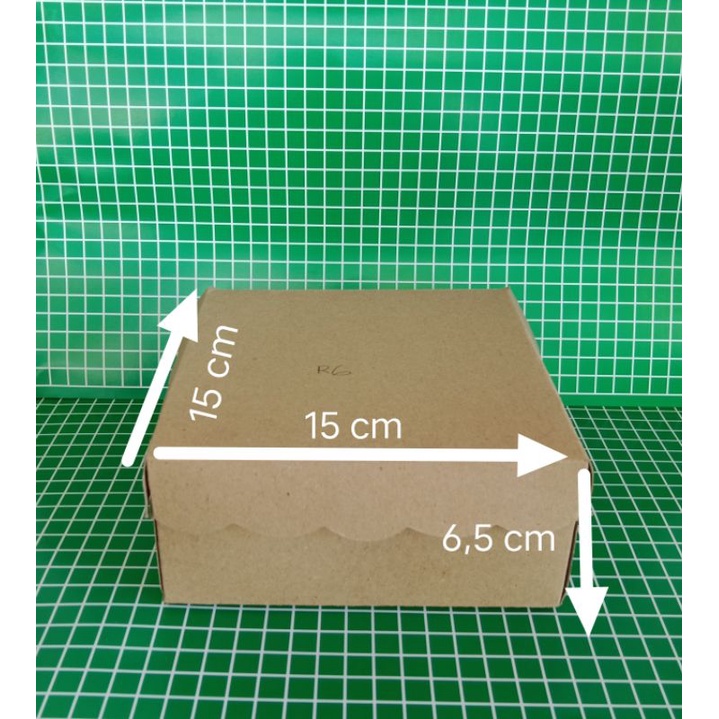 

Dus R6 (15x15x6,5) Kraft nasi kotak/kue/bolu