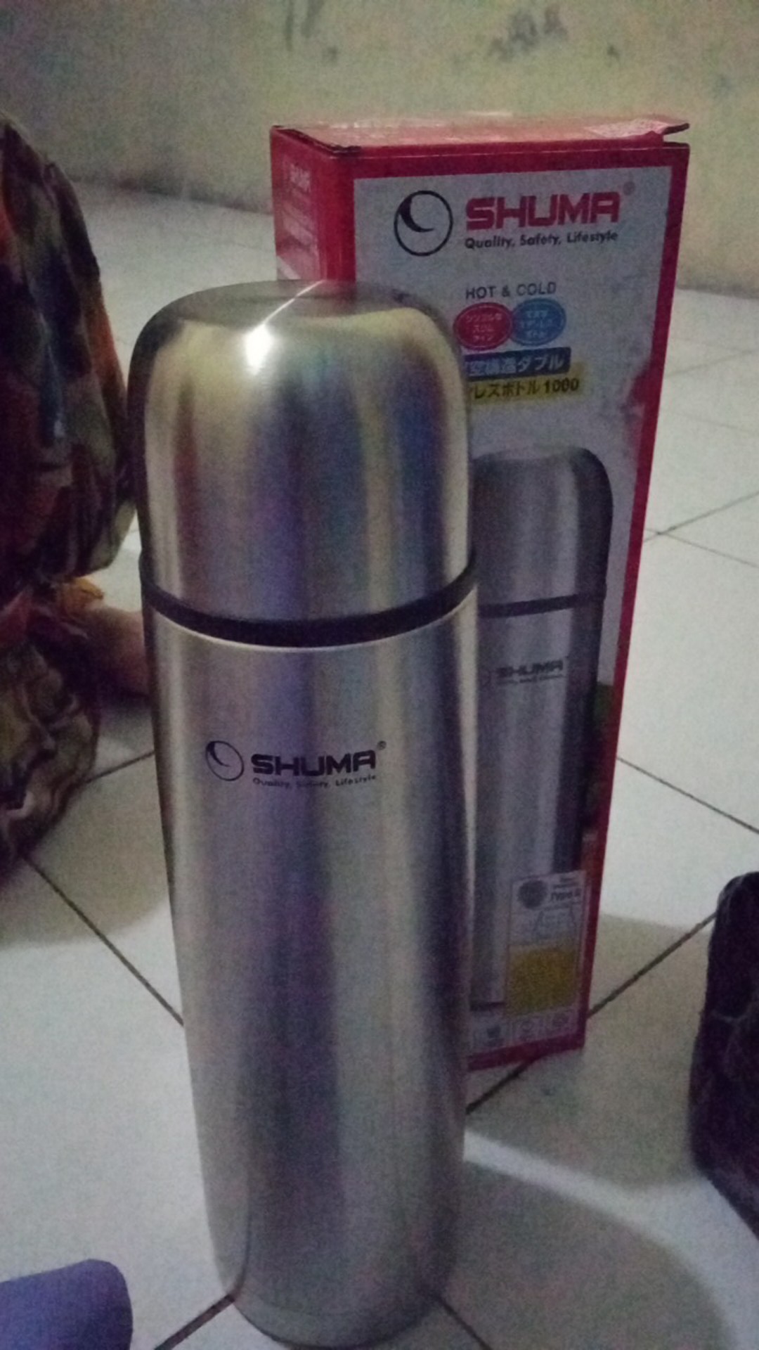 Shuma Thermos Bottle 1000ml Vacuum Flask Termos Air Panas 1 Liter
