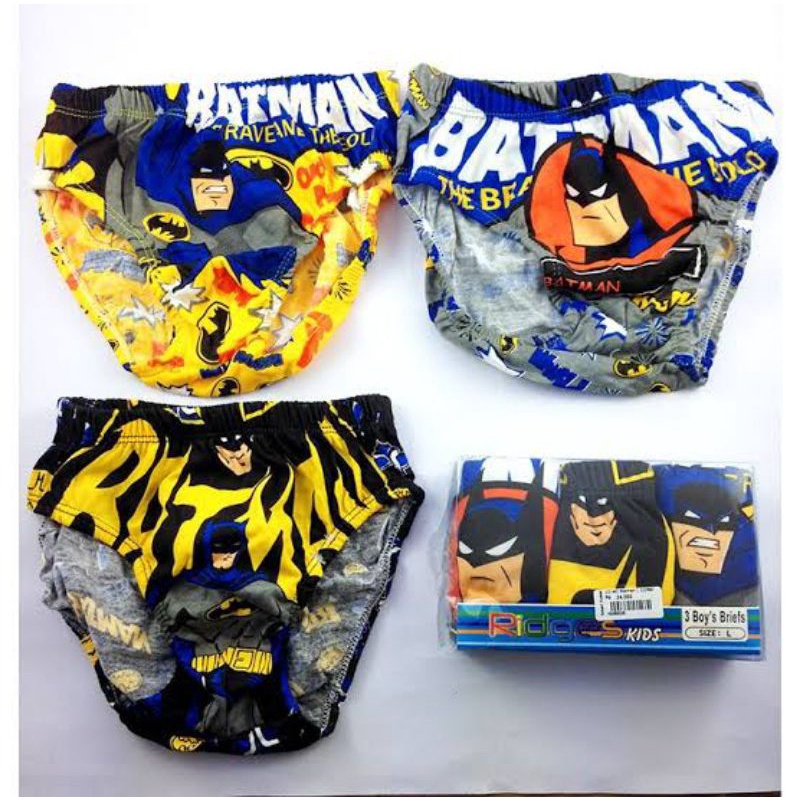 &quot;PROMO MURAH&quot; 3pcs Celana Dalam Anak Ridges Motif Karakter - Celana Dalam Anak Laki Laki - Celana Dalam Anak Motif Super Hero