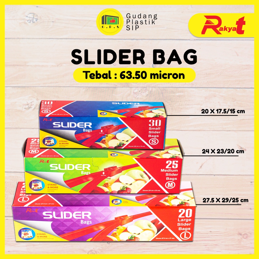 Rakyat Zipperbag / Sliderbag Uk Medium 24X20 cm (25 Pcs)