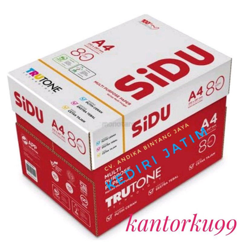 Jual Kertas Hvs Sidu A4 80 Gram Kediri | Shopee Indonesia