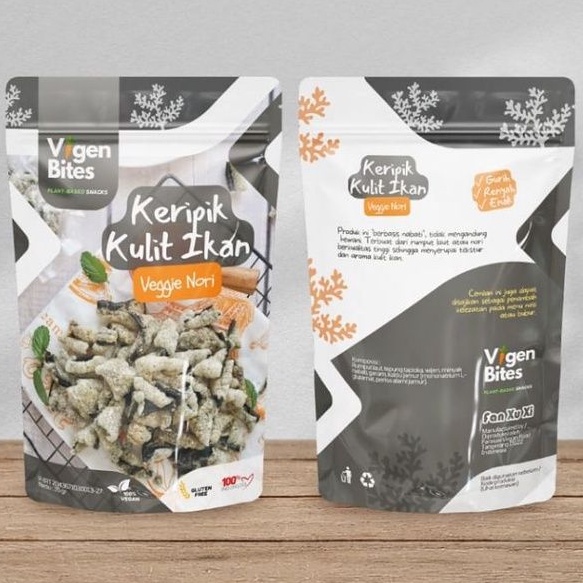 

Kerupuk - Keripik Kulit Ikan - Veggie Nori Vegan & Vegetarian Vigen Bites by Fanxuxi