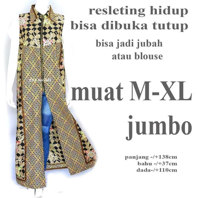 TERLARIS FASHION MUSLIM OUTER BATIK JUMBO ATASAN BATIK WANITA GAMIS BATIK TOP BUDGET