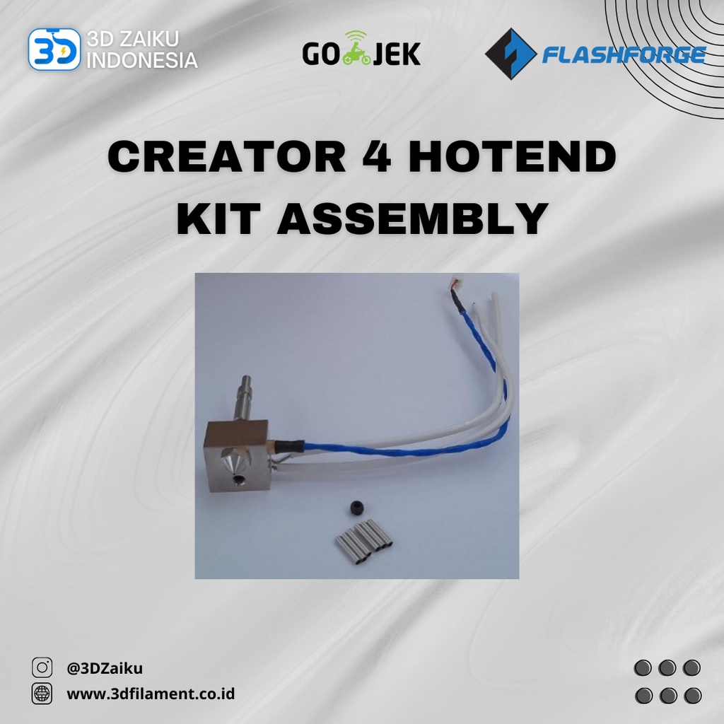 Original Flashforge Creator 4 Hotend Kit Assembly