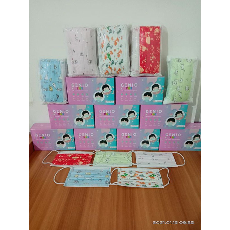 MASKER GENIO KIDS MEDIS 3 PLY KEMENKES