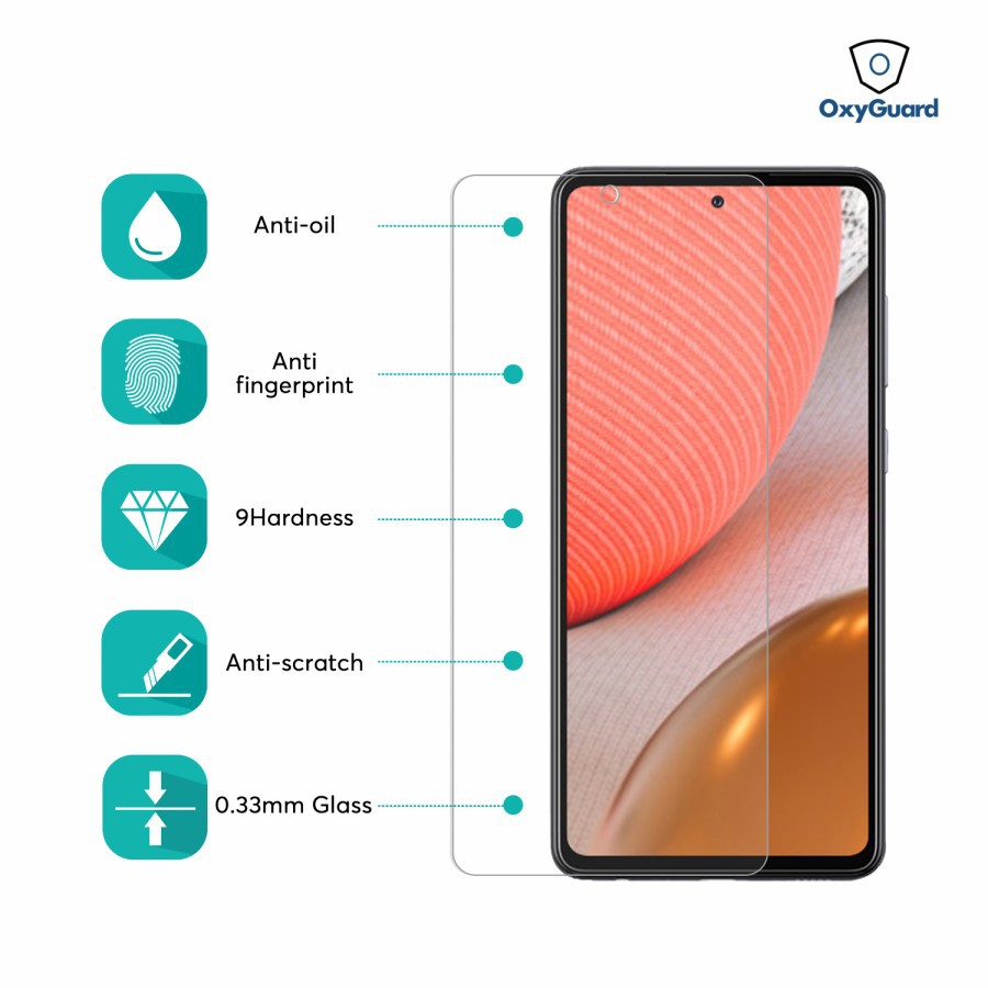 OxyGuard H+ Pro Premium HD Tempered Glass Samsung A52 Glass A72 Ori