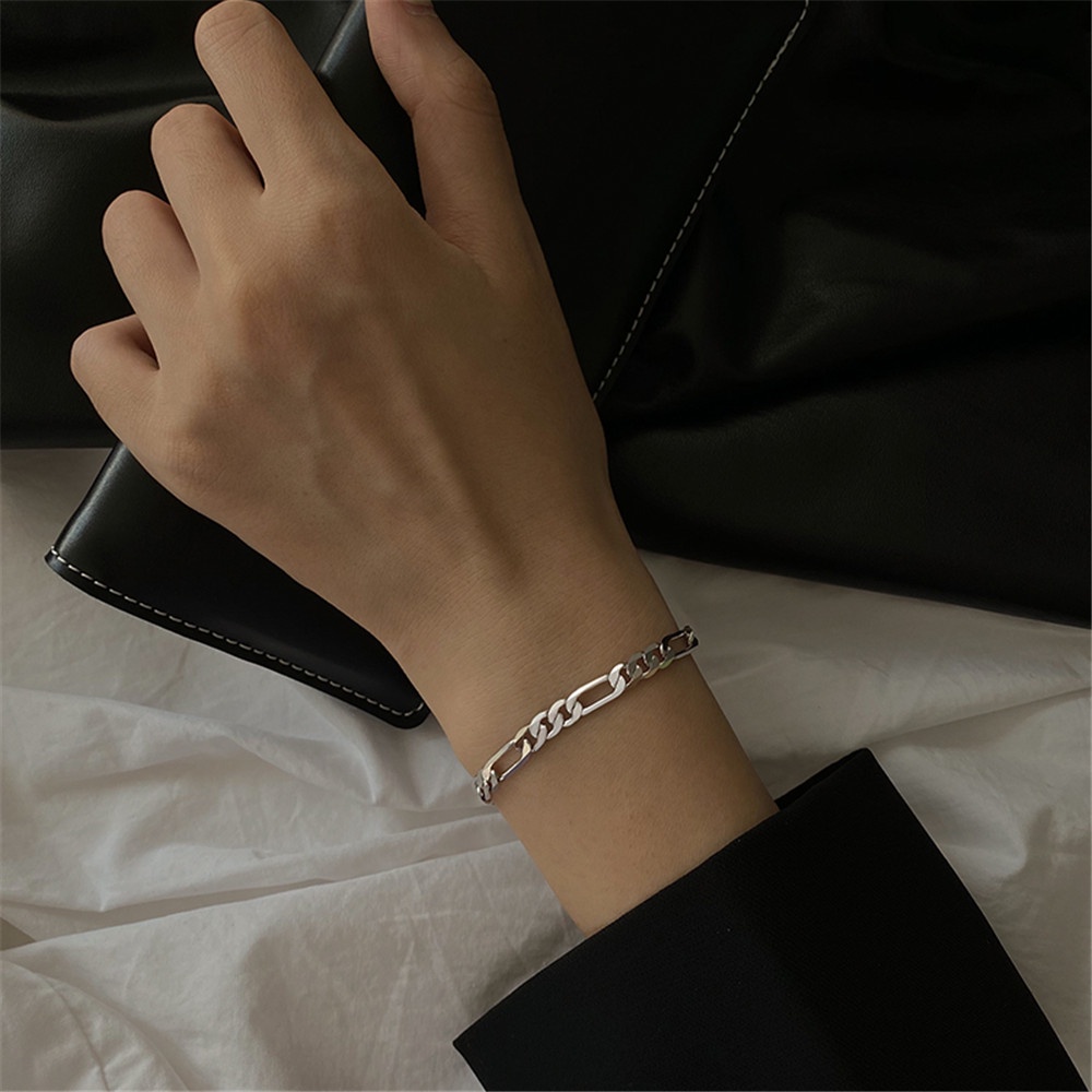 【COD Tangding】Chain Bracelet INS Simple Personality Bracelet Adjustable Silver Gold Color Bracelet Jewelry Accessories