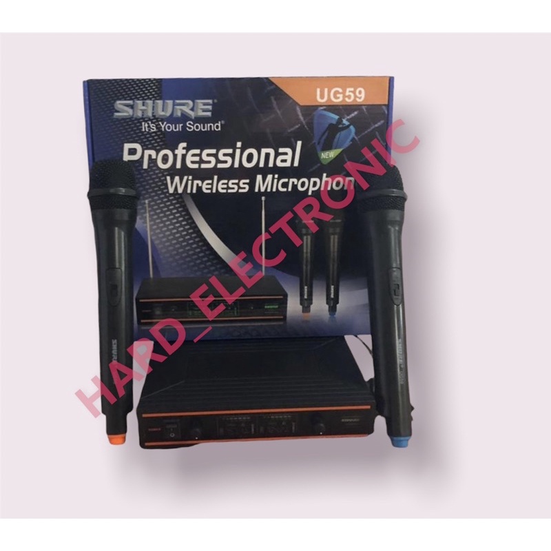 Mic Wireless Shure UG 59 / UG-59 / UG59 Dual Handheld