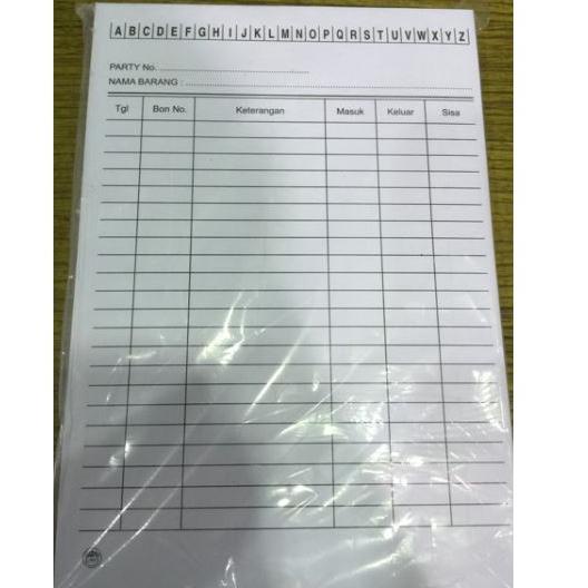 

(PROMO PPJ83) KARTU STOCK / STOK BARANG UKURAN KECIL [100 LEMBAR] ★