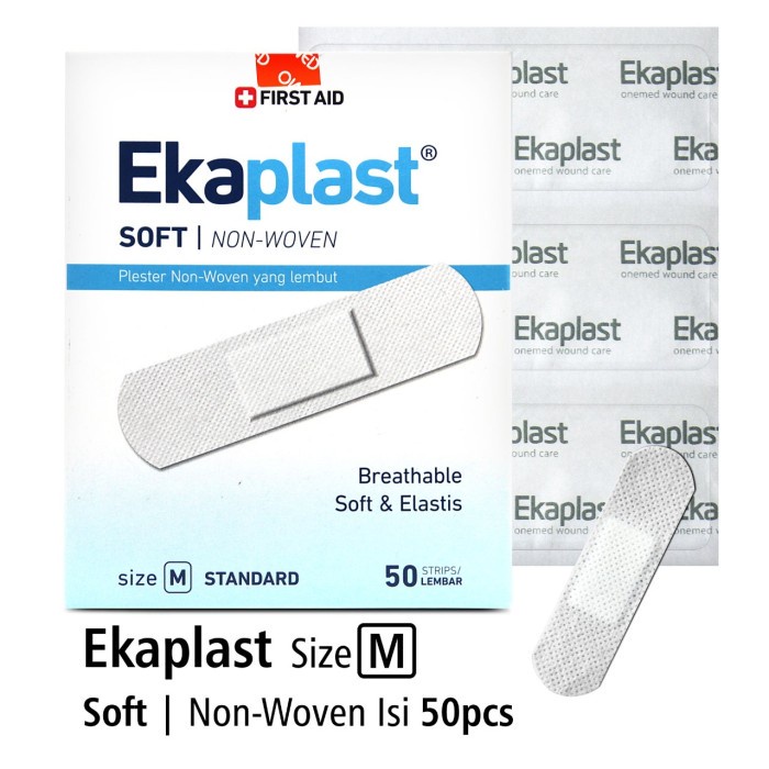 Plester Luka Non Woven Ekaplast Soft M Onemed Box Isi 50 Strip OJB