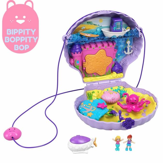 Polly Pocket Tiny Power Seashell Purse Compact