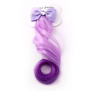 Jepit Rambut  Model Pita  Warna Pelangi Glitter untuk Anak  
