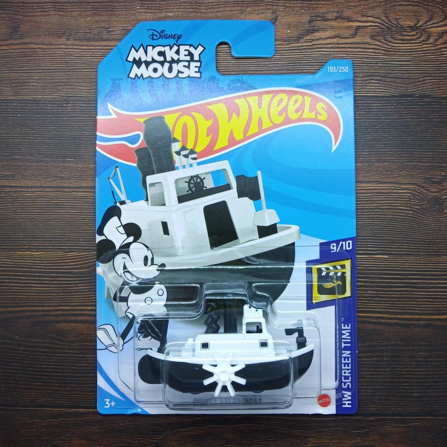 HOT WHEELS DISNEY STEAMBOAT MICKEY MOUSE DIECAST HW SCREEN TIME MAINAN MINIATUR KAPAL PERAHU PINISHI