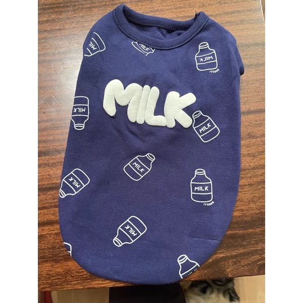 Milk Dog Cat Pet T-Shirt Baju Anjing Kucing Lucu