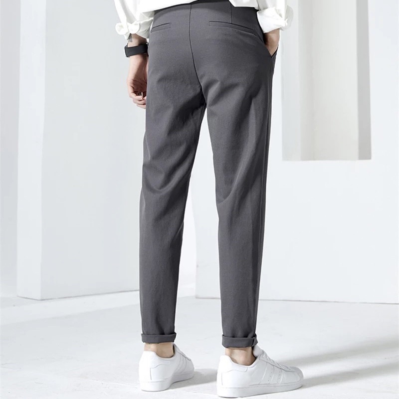 Celana chinos warna abu-abu / celana panjanh Chino abu slimfit pria