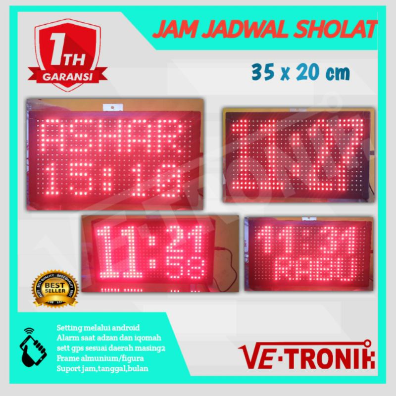 Jam digital Jadwal sholat otomtis wifi