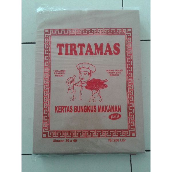 Kertas Nasi Coklat/ Kertas Minyak ukuran 30x40 repacking 50 pcs