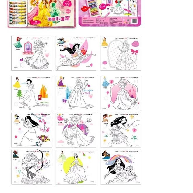 

QC4|8C !Buku Mewarnai Anak / Buku gambar Crayon Set Mewarnai Disney Premium - Coloring book",.,,