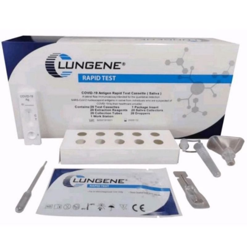 Test Covid Antigen Swab Saliva Rapid Air Liur Merk Lungene