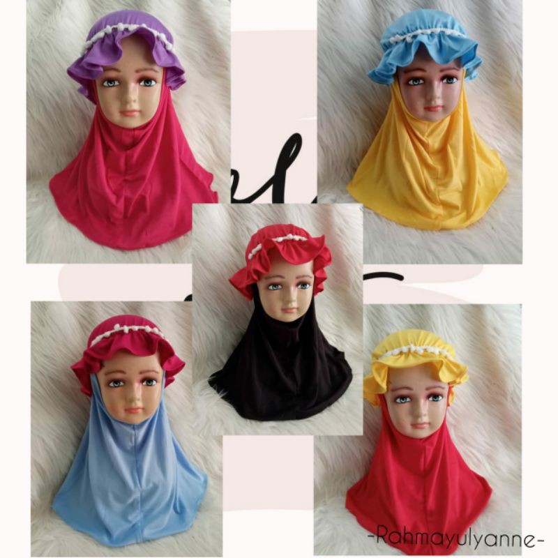 HIJAB ANAK LUCU BAHAN ADEM REAL PICT BISA COD