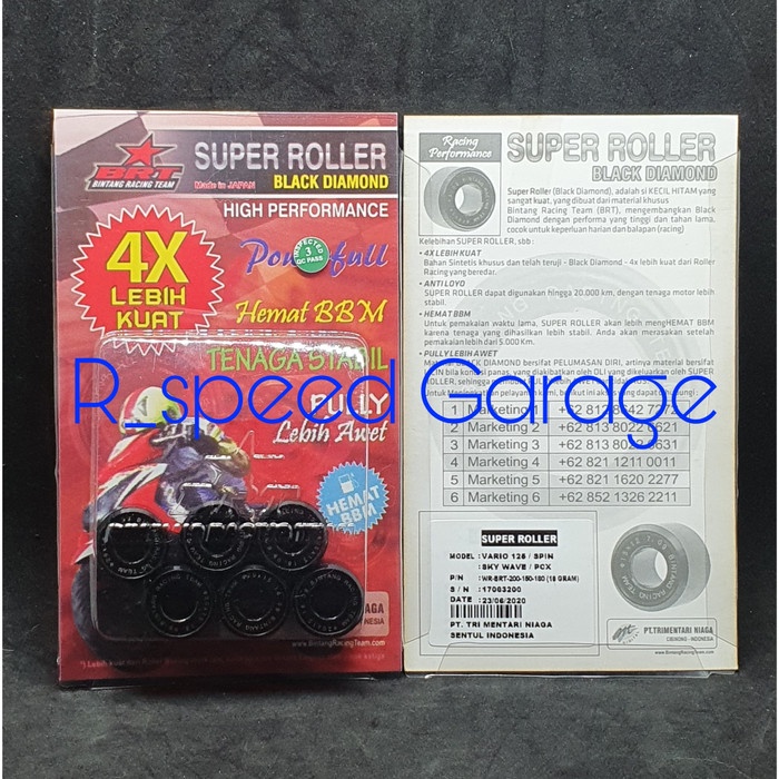 super roller brt vario 125, 150, spin ORIGINAL Original
