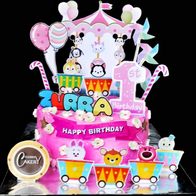 

Cake Full Buttercream Disney Tsum Tsum Pink