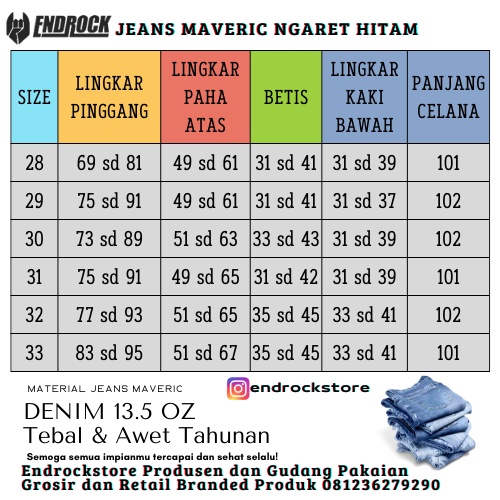 Original jeans maveric | Celana jeans hitam polos pria awet tahunan