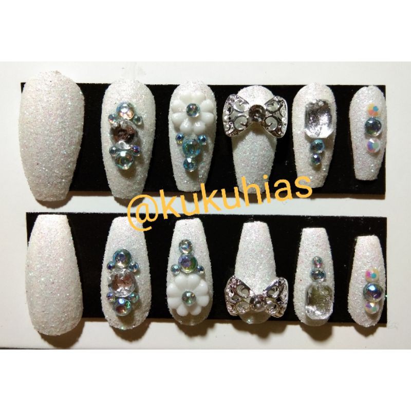 

KukuHias Wedding handmade full dekorasi warna putih isi 10-12pcs free lem