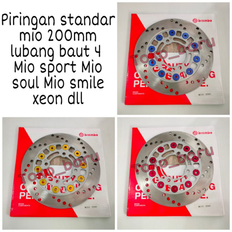 Piringan disc cakram depan brembo ukuran standar mio sporty mio soul mio smile 200mm