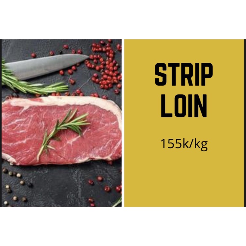 

Beef Striploin / Daging sapi striploin 1 kg