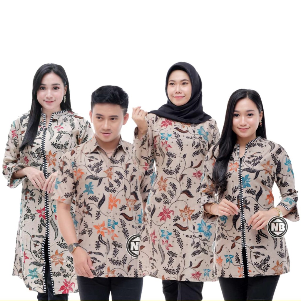 Couple Batik keluarga pria wanita ~ seragam batik pria wanita fit jumbo