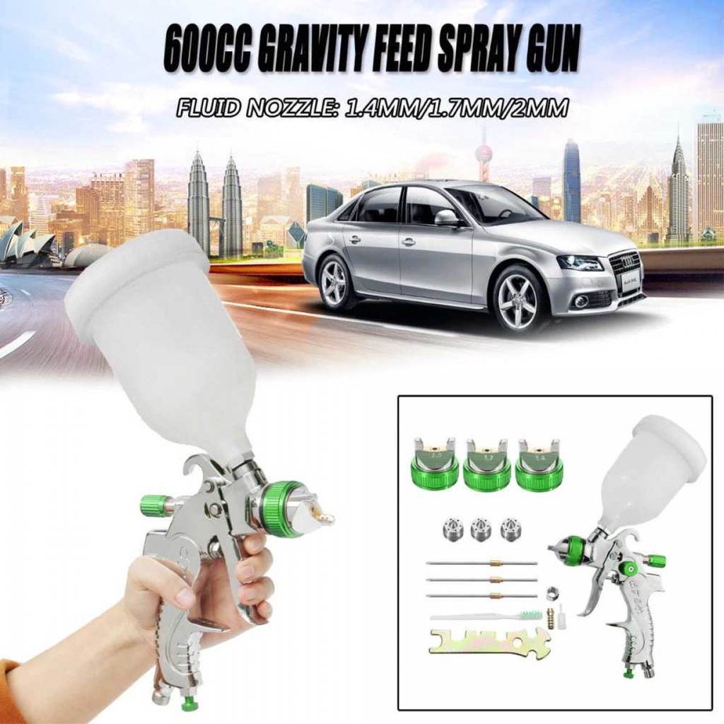 HVLP Professional Spray Gun Nozzle Airbrush 1.4/1.7/2.0mm - G2008