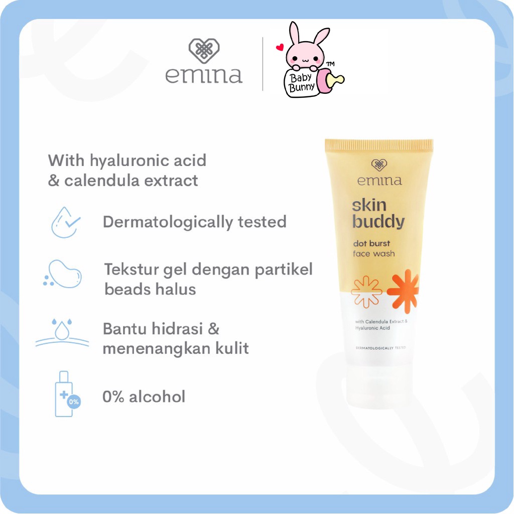 ❤ BELIA ❤ Emina Skin Buddy | Face Wash | Pembersih wajah